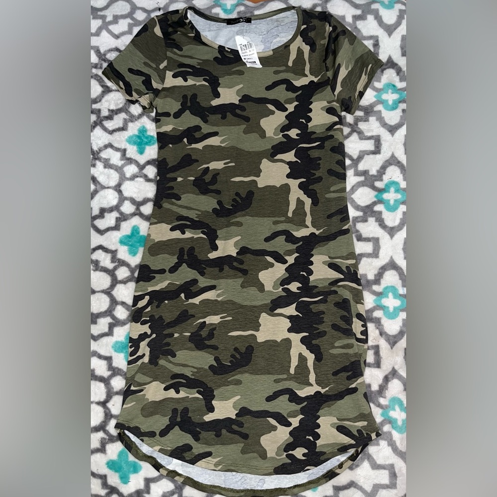short sleeve camo dress